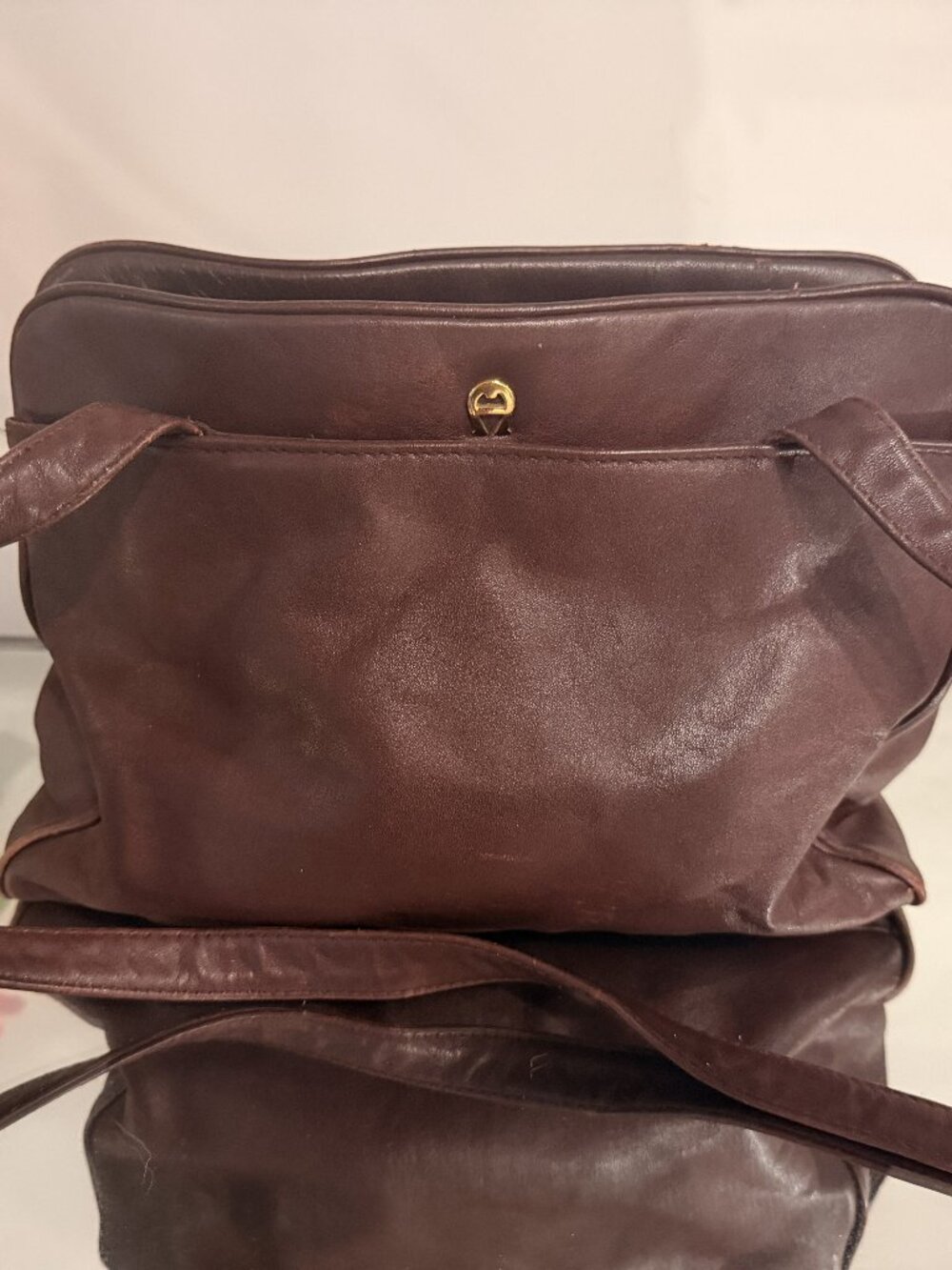 Vintage Etienne Aigner Oxblood Burgundy Leather Shoulder Bag